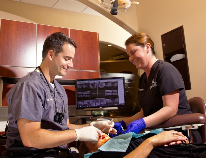 A photo of Dr. Henninger with Patient
